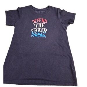 Patagonia Womens "Defend the Earth" Short Sleeve T-Shirt Navy Size S Sustainable